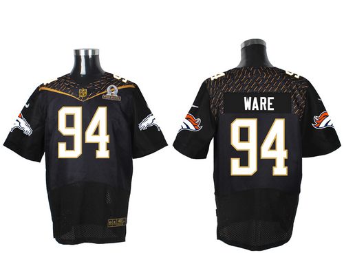 Nike Broncos #94 DeMarcus Ware Black 2016 Pro Bowl Men's Stitched NFL Elite Jersey - Click Image to Close